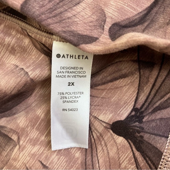 ATHLETA Salutation Stash Pocket II Print 7/8 Leggings Hearth Rose Plus 2X - Picture 14 of 16